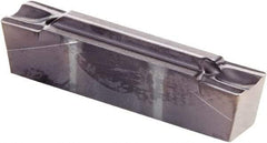 Kennametal - 0400G GMP Grade KCU10, 4mm Cutting Width Carbide Grooving Insert - 3.51mm Max Depth of Cut, Neutral, 0.41mm Corner Radius, AlTiN Finish - USA Tool & Supply