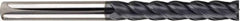 SGS - 18mm, 75mm LOC, 18mm Shank Diam, 150mm OAL, 4 Flute, Solid Carbide Square End Mill - Single End, AlTiN Finish, Spiral Flute, Variable° Helix, Centercutting, Right Hand Cut, Right Hand Flute, Series 7MS - USA Tool & Supply