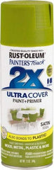 Rust-Oleum - Eden (Color), Satin, Enamel Spray Paint - 8 Sq Ft per Can, 12 oz Container, Use on Multipurpose - USA Tool & Supply
