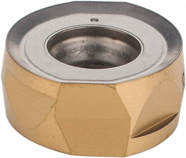 Iscar - H400 RNHU1205 HP Grade IC830 Carbide Milling Insert - TiAlN/TiN Finish, 0.187" Thick, 0.433" Inscribed Circle, 6mm Corner Radius - USA Tool & Supply