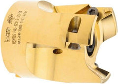 Iscar - 3 Inserts, 2" Cut Diam, 3/4" Arbor Diam, 0.4" Max Depth of Cut, Indexable Square-Shoulder Face Mill - 0/90° Lead Angle, 2.24" High, HSM90S APCR 1405 Insert Compatibility, Through Coolant, Series Helialu - USA Tool & Supply