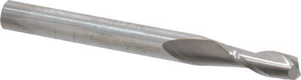 SGS - 7/32", 5/8" LOC, 1/4" Shank Diam, 2-1/2" OAL, 2 Flute, Solid Carbide Square End Mill - Single End, Uncoated, Spiral Flute, 30° Helix, Centercutting, Right Hand Cut, Right Hand Flute, Series 3 - USA Tool & Supply