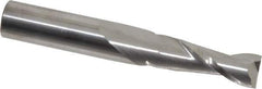 SGS - 21/64", 1" LOC, 3/8" Shank Diam, 2-1/2" OAL, 2 Flute, Solid Carbide Square End Mill - Single End, Uncoated, Spiral Flute, 30° Helix, Centercutting, Right Hand Cut, Right Hand Flute, Series 3 - USA Tool & Supply