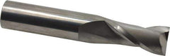 SGS - 5/8", 1-1/4" LOC, 5/8" Shank Diam, 3-1/2" OAL, 2 Flute, Solid Carbide Square End Mill - Single End, Uncoated, Spiral Flute, 30° Helix, Centercutting, Right Hand Cut, Right Hand Flute, Series 3 - USA Tool & Supply
