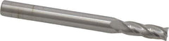 SGS - 7/32", 5/8" LOC, 1/4" Shank Diam, 2-1/2" OAL, 4 Flute, Solid Carbide Square End Mill - Single End, Uncoated, Spiral Flute, 30° Helix, Centercutting, Right Hand Cut, Right Hand Flute, Series 1 - USA Tool & Supply