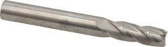 SGS - 19/64", 13/16" LOC, 5/16" Shank Diam, 2-1/2" OAL, 4 Flute, Solid Carbide Square End Mill - Single End, Uncoated, Spiral Flute, 30° Helix, Centercutting, Right Hand Cut, Right Hand Flute, Series 1 - USA Tool & Supply