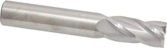 SGS - 9/16", 1-1/8" LOC, 9/16" Shank Diam, 3-1/2" OAL, 4 Flute, Solid Carbide Square End Mill - Single End, Uncoated, Spiral Flute, 30° Helix, Centercutting, Right Hand Cut, Right Hand Flute, Series 1 - USA Tool & Supply