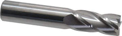 SGS - 5/8", 1-1/4" LOC, 5/8" Shank Diam, 3-1/2" OAL, 4 Flute, Solid Carbide Square End Mill - Single End, Uncoated, Spiral Flute, 30° Helix, Centercutting, Right Hand Cut, Right Hand Flute, Series 1 - USA Tool & Supply