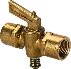 Parker - 3/8" Pipe, Female Pipe to Female Pipe Drain Cock & Shutoff Valve - 3/8-18 Thread, 30 Max psi - USA Tool & Supply