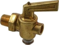 Parker - 1/8" Pipe, Male Pipe Drain Cock & Shutoff Valve - 1/8-27 Thread, 150 Max psi - USA Tool & Supply