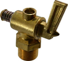 Parker - 3/8" Pipe, Male Pipe Drain Cock & Shutoff Valve - 3/8-18 Thread, 150 Max psi - USA Tool & Supply