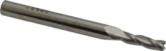 SGS - 9/64", 1/2" LOC, 3/16" Shank Diam, 2" OAL, 3 Flute, Solid Carbide Square End Mill - Single End, Uncoated, Spiral Flute, 30° Helix, Centercutting, Right Hand Cut, Right Hand Flute, Series 5 - USA Tool & Supply