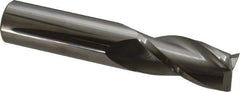 SGS - 3/4", 1-1/2" LOC, 3/4" Shank Diam, 4" OAL, 3 Flute, Solid Carbide Square End Mill - Single End, Uncoated, Spiral Flute, 30° Helix, Centercutting, Right Hand Cut, Right Hand Flute, Series 5 - USA Tool & Supply