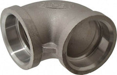 Merit Brass - 1-1/4" Grade 316 Stainless Steel Pipe 90° Elbow - Socket Weld x Socket Weld End Connections, 150 psi - USA Tool & Supply