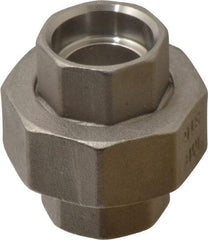 Merit Brass - 1/2" Grade 316 Stainless Steel Pipe Union - Socket Weld x Socket Weld End Connections, 150 psi - USA Tool & Supply