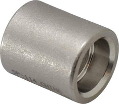 Merit Brass - 1/2" Grade 316 Stainless Steel Pipe Coupling - Socket Weld x Socket Weld End Connections, 150 psi - USA Tool & Supply