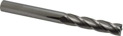 SGS - 7/16", 2" LOC, 7/16" Shank Diam, 4-1/2" OAL, 4 Flute, Solid Carbide Square End Mill - Single End, Uncoated, Spiral Flute, 30° Helix, Centercutting, Right Hand Cut, Right Hand Flute, Series 1L - USA Tool & Supply