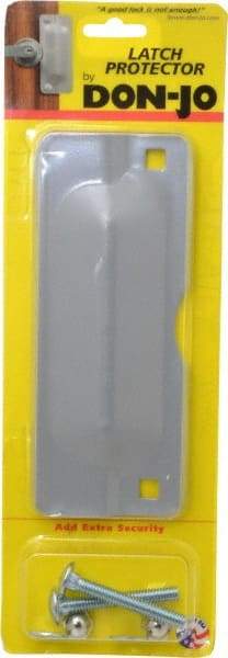 Don-Jo - 7" Long x 2-3/4" Wide, Latch Protector - Silver Coated Steel - USA Tool & Supply
