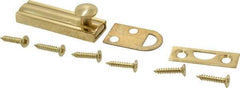 Don-Jo - 2" Long, 1/2" Wide Brass Slide Bolt - US3 Bright Brass - USA Tool & Supply