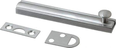 Don-Jo - 4" Long, 1/2" Wide Brass Slide Bolt - US26D Satin Chrome Plated - USA Tool & Supply