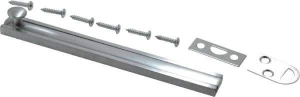 Don-Jo - 6" Long, 1/2" Wide Brass Slide Bolt - US26D Satin Chrome Plated - USA Tool & Supply