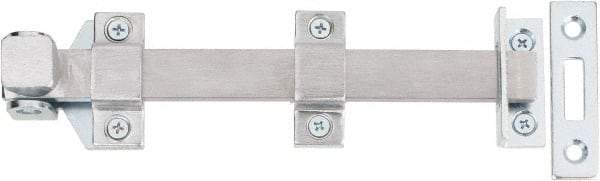 Don-Jo - 8" Long, 1" Wide Stainless Steel Surface Bolt - US26D Satin Chrome Plated - USA Tool & Supply