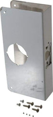 Don-Jo - 4-1/4" Wide x 9" High, Stainless Steel, Door Reinforcer - 1-3/4" Thick Door, 2-3/4" Backset - USA Tool & Supply