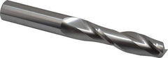SGS - 3/4", 3" LOC, 3/4" Shank Diam, 6" OAL, 2 Flute, Solid Carbide Square End Mill - Single End, Uncoated, Spiral Flute, 30° Helix, Centercutting, Right Hand Cut, Right Hand Flute, Series 3EL - USA Tool & Supply
