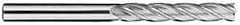 SGS - 7/16", 3" LOC, 7/16" Shank Diam, 6" OAL, 4 Flute, Solid Carbide Square End Mill - Single End, Uncoated, Spiral Flute, 30° Helix, Centercutting, Right Hand Cut, Right Hand Flute, Series 1EL - USA Tool & Supply