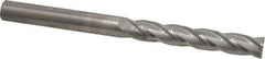 SGS - 1/2", 3" LOC, 1/2" Shank Diam, 6" OAL, 4 Flute, Solid Carbide Square End Mill - Single End, Uncoated, Spiral Flute, 30° Helix, Centercutting, Right Hand Cut, Right Hand Flute, Series 1EL - USA Tool & Supply