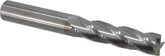 SGS - 3/4", 3" LOC, 3/4" Shank Diam, 6" OAL, 4 Flute, Solid Carbide Square End Mill - Single End, Uncoated, Spiral Flute, 30° Helix, Centercutting, Right Hand Cut, Right Hand Flute, Series 1EL - USA Tool & Supply