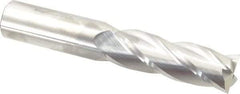 SGS - 1", 3" LOC, 1" Shank Diam, 6" OAL, 4 Flute, Solid Carbide Square End Mill - Single End, Uncoated, Spiral Flute, 30° Helix, Centercutting, Right Hand Cut, Right Hand Flute, Series 1EL - USA Tool & Supply