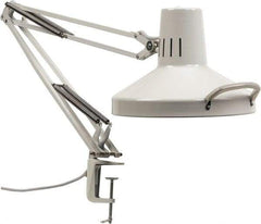 Value Collection - 120 VAC, 22, 100 Watt, Swing Arm Machine Light - Clamp Mount, 5 Ft. Cord, White - USA Tool & Supply