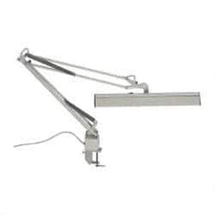 Value Collection - 120 VAC, 15 Watt, Swing Arm Machine Light - Clamp Mount, 5 Ft. Cord, White - USA Tool & Supply