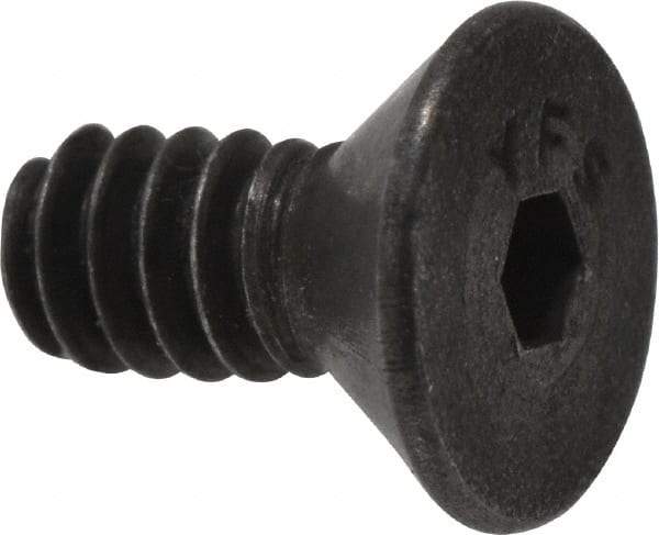 Value Collection - #6-32 UNC Hex Socket Drive, 82° Flat Screw - Alloy Steel, Black Oxide Finish, Fully Threaded, 5/16" OAL - USA Tool & Supply