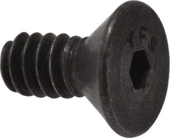 Value Collection - #6-32 UNC Hex Socket Drive, 82° Flat Screw - Alloy Steel, Black Oxide Finish, Fully Threaded, 5/16" OAL - USA Tool & Supply