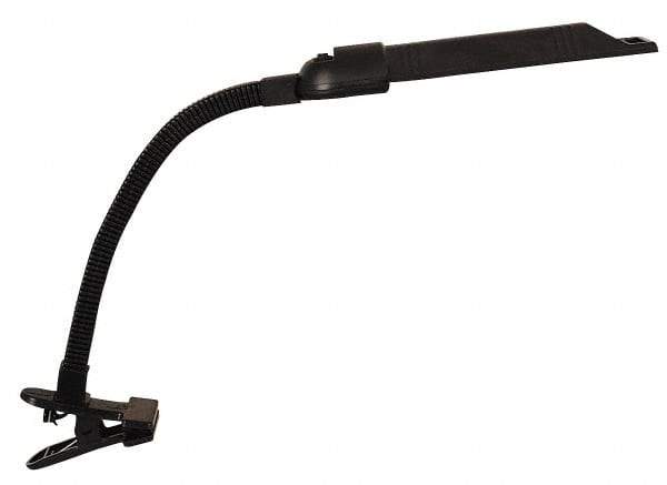 Value Collection - 25 Inch, Gooseneck, Clamp, Floor and Hook Mounted, Spike, Fluorescent, Black, Desk Light - 13 Watt, Nonmagnifying - USA Tool & Supply