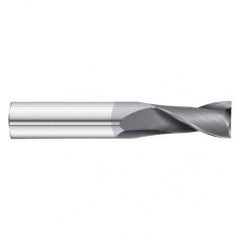 13/32 Dia. x 2-3/4 Overall Length 2-Flute Square End Solid Carbide SE End Mill-Round Shank-Center Cut-TiAlN - USA Tool & Supply