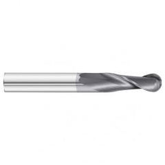 1" x 2 x 4-1/2 2 Flute Ball Nose  End Mill- Series 3215XL - USA Tool & Supply