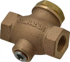 Conrader - 1/4" Bronze Check Valve - Inline, FNPT x FNPT - USA Tool & Supply
