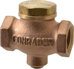 Conrader - 3/8" Bronze Check Valve - Inline, FNPT x FNPT - USA Tool & Supply
