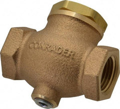 Conrader - 1/2" Bronze Check Valve - Inline, FNPT x FNPT - USA Tool & Supply