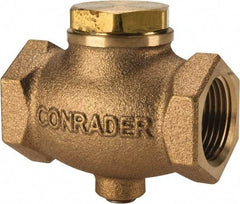 Conrader - 3/4" Bronze Check Valve - Inline, FNPT x FNPT - USA Tool & Supply