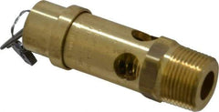 Conrader - 3/4" Inlet, ASME Safety Relief Valve - 125 Max psi, Brass, 504 Cubic' per Min - USA Tool & Supply