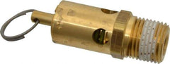 Conrader - 1/2" Inlet, ASME Safety Relief Valve - 125 Max psi, Brass, 232 Cubic' per Min - USA Tool & Supply