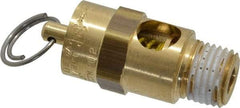 Conrader - 1/4" Inlet, ASME Safety Relief Valve - 60 Max psi, Brass, 61 Cubic' per Min - USA Tool & Supply