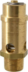 Conrader - 1" Inlet, ASME Safety Relief Valve - 125 Max psi, Brass, 1,053 Cubic' per Min - USA Tool & Supply