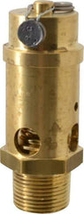 Conrader - 1" Inlet, ASME Safety Relief Valve - 200 Max psi, Brass, 1,624 Cubic' per Min - USA Tool & Supply