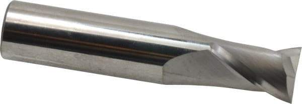 SGS - 5/8", 3/4" LOC, 5/8" Shank Diam, 3" OAL, 2 Flute, Solid Carbide Square End Mill - Single End, Uncoated, Spiral Flute, 30° Helix, Centercutting, Right Hand Cut, Right Hand Flute, Series 17 - USA Tool & Supply