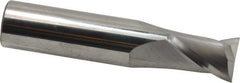 SGS - 5/8", 3/4" LOC, 5/8" Shank Diam, 3" OAL, 2 Flute, Solid Carbide Square End Mill - Single End, Uncoated, Spiral Flute, 30° Helix, Centercutting, Right Hand Cut, Right Hand Flute, Series 17 - USA Tool & Supply